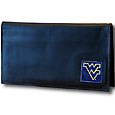 W. Virginia Mountaineers Leather Checkbook Cover